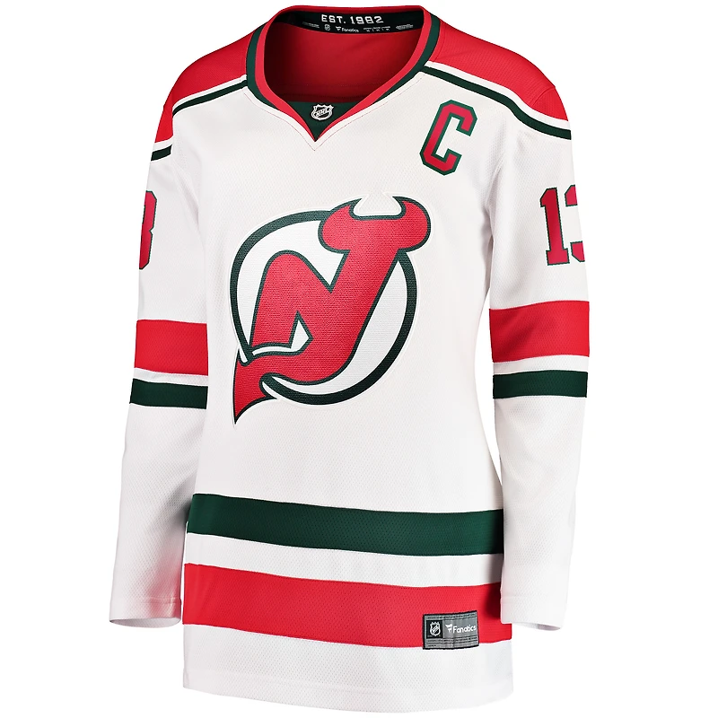 Women's Fanatics Nico Hischier White New Jersey Devils Alternate Breakaway