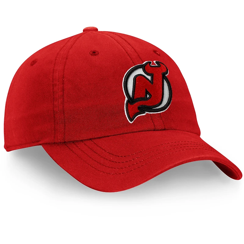 Women's Fanatics Red New Jersey Devils Core Primary Logo Adjustable Hat