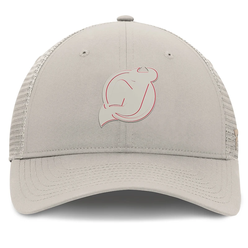 Casquette ajustable Fanatics Tan New Jersey Devils Authentic Pro Road Trucker pour femme