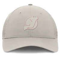 Casquette ajustable Fanatics Tan New Jersey Devils Authentic Pro Road Trucker pour femme
