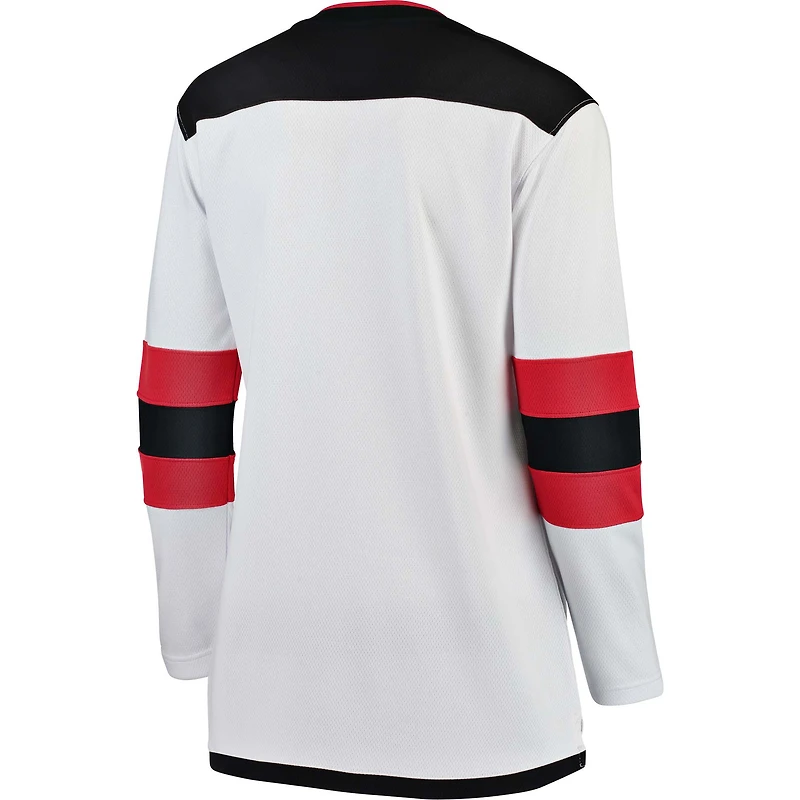 Maillot Breakaway Fanatics pour femmes, blanc, New Jersey Devils Away