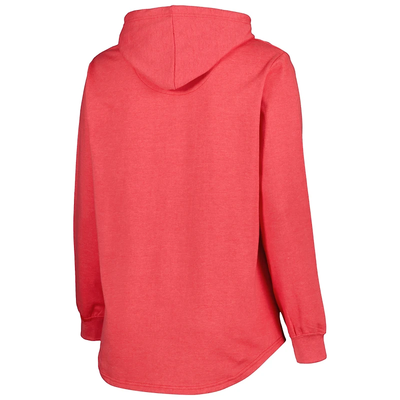 Chandail à capuchon en polaire taille plus des Devils du New Jersey pour femmes, rouge chiné