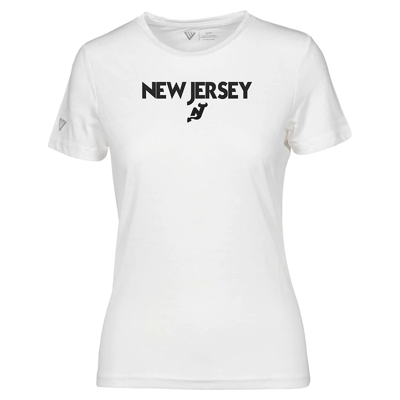 T-shirt blanc pour femme Levelwear New Jersey Devils Maddox City Capsule