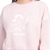 Sweat-shirt court Starter rose pour femme, style carré, New Jersey Devils