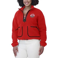 Veste polaire à demi-zip rouge WEAR by Erin Andrews pour femme des Devils du New Jersey