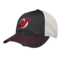 Casquette ajustable New Jersey Devils Slouch Trucker noire pour jeunes