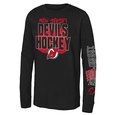 T-shirt à manches longues noir pour jeunes New Jersey Devils Standout