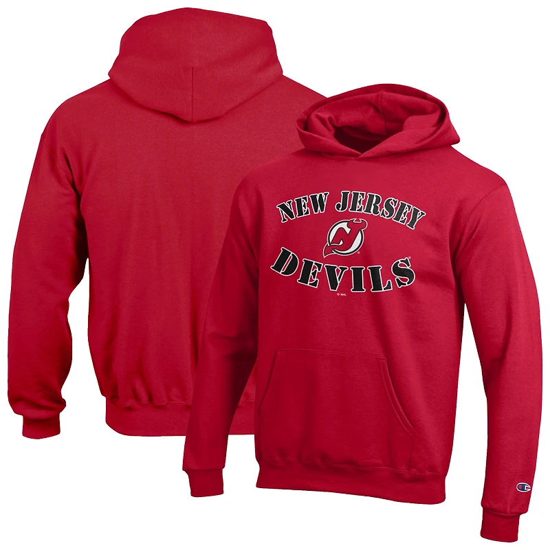 Youth Champion  Red New Jersey Devils Fleece Powerblend Hoodie