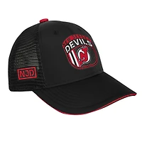 Casquette réglable de camionneur rouge sur scène des Devils du New Jersey 2024 de la LNH pour jeunes Fanatics