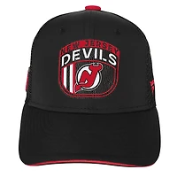 Casquette réglable de camionneur rouge sur scène des Devils du New Jersey 2024 de la LNH pour jeunes Fanatics