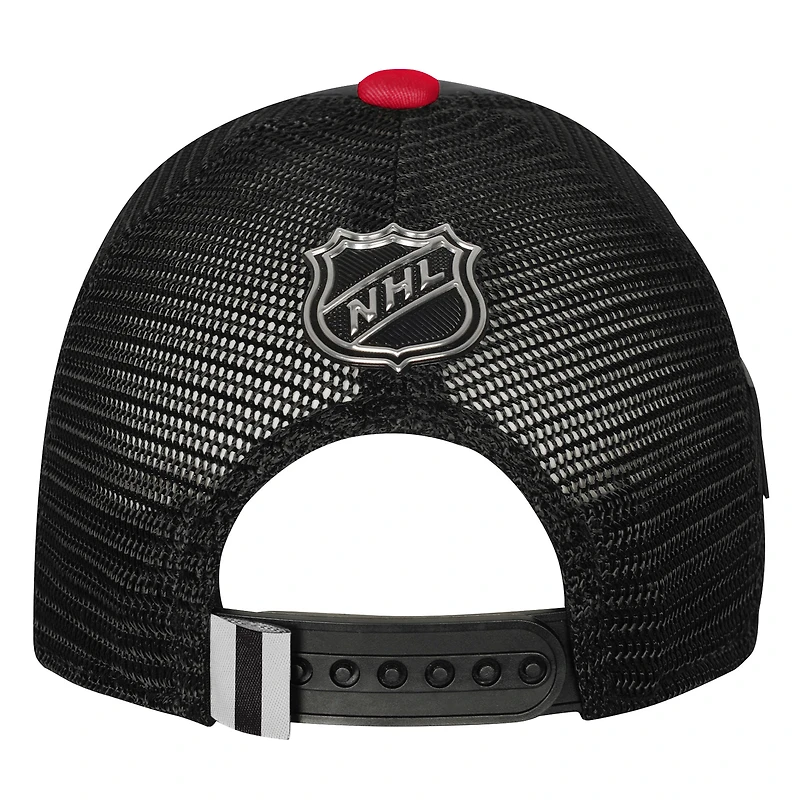 Casquette réglable de camionneur rouge sur scène des Devils du New Jersey 2024 de la LNH pour jeunes Fanatics