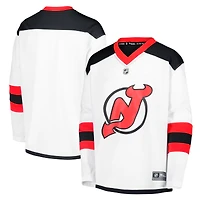 Youth Fanatics White New Jersey Devils Away Replica Blank