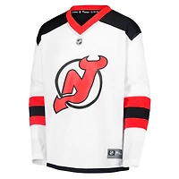 Youth Fanatics White New Jersey Devils Away Replica Blank