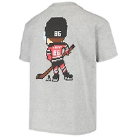 Youth Jack Hughes Heathered Gray New Jersey Devils Pixel Player T-Shirt