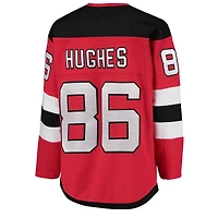 Maillot de joueur premier ministre à domicile des Devils du New Jersey rouge Jack Hughes pour jeunes