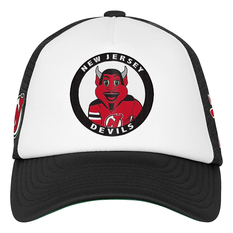 Casquette de camionneur ajustable Mitchell & Ness blanche pour jeunes