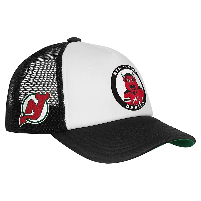 Casquette de camionneur ajustable Mitchell & Ness blanche pour jeunes