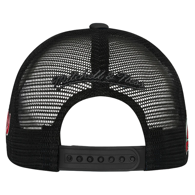 Casquette de camionneur ajustable Mitchell & Ness blanche pour jeunes, mascotte des Devils du New Jersey