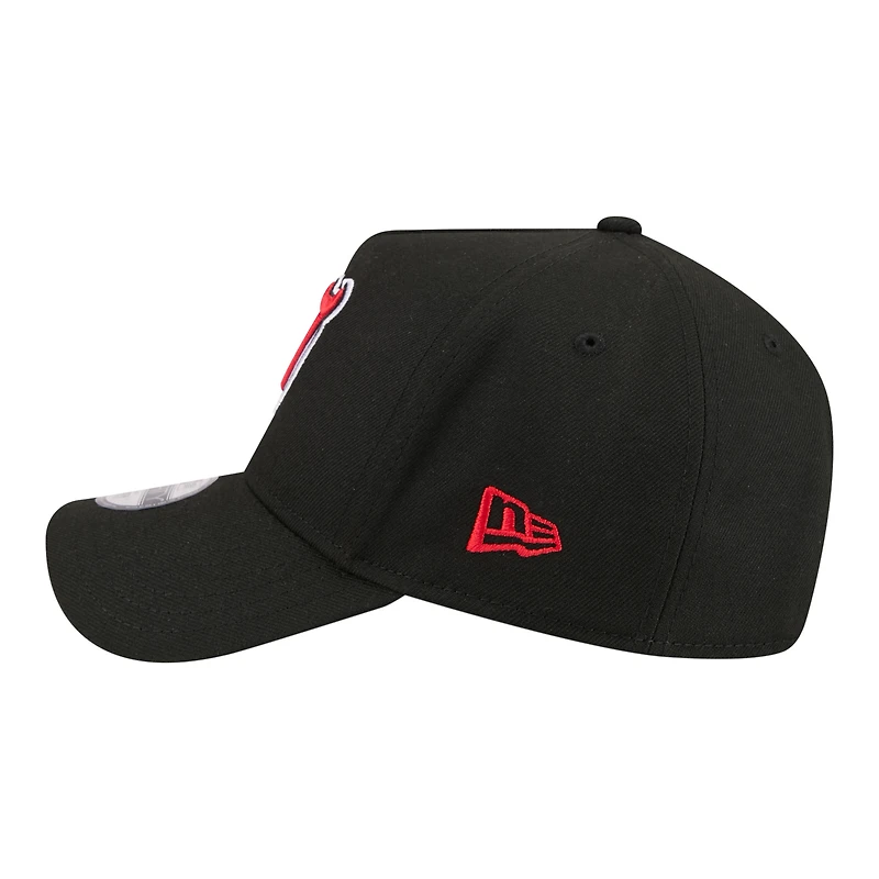 Casquette ajustable New Era 9FORTY A-Frame noire pour jeunes, New Jersey Devils