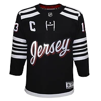 Maillot de joueur suppléant Nico Hischier noir des New Jersey Devils 2021/22 pour jeune
