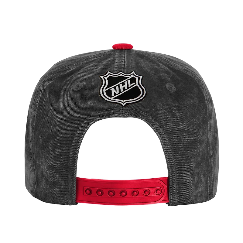 Casquette ajustable True Retro Deadstock des New Jersey Devils, noire/rouge, pour jeunes Outerstuff