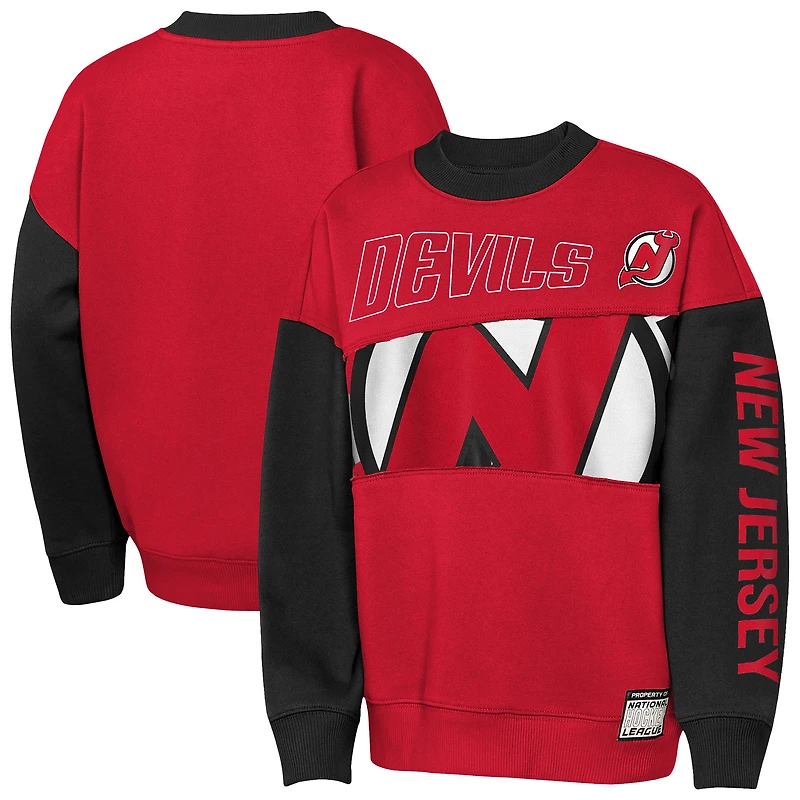 Youth Outerstuff  Red/Black New Jersey Devils Impact Player Sweatshirt