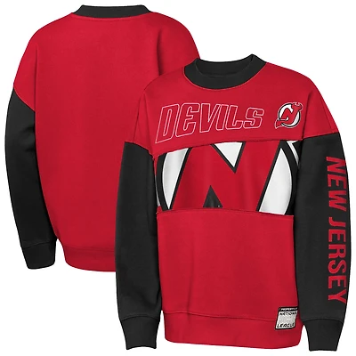 Youth Outerstuff  Red/Black New Jersey Devils Impact Player Sweatshirt