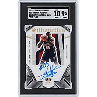Carte autographiée Panini Preferred Prime Silhouettes 2014-15 de Dikembe Mutombo, New Jersey Nets, relique 3 couleurs, numéro 269, numéro 19/25, SGC, authentifiée, 9/10