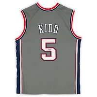 Maillot authentique Mitchell & Ness gris autographié par Jason Kidd des New Jersey Nets 2004-05