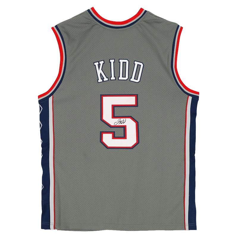 Jason Kidd New Jersey Nets Autographed Gray Mitchell & Ness 2004-05 Authentic Jersey
