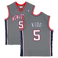 Maillot Swingman Mitchell & Ness gris autographié par Jason Kidd des New Jersey Nets 2004-05
