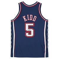 Maillot authentique dédicacé par Jason Kidd des New Jersey Nets, bleu marine, Mitchell & Ness 2006-07