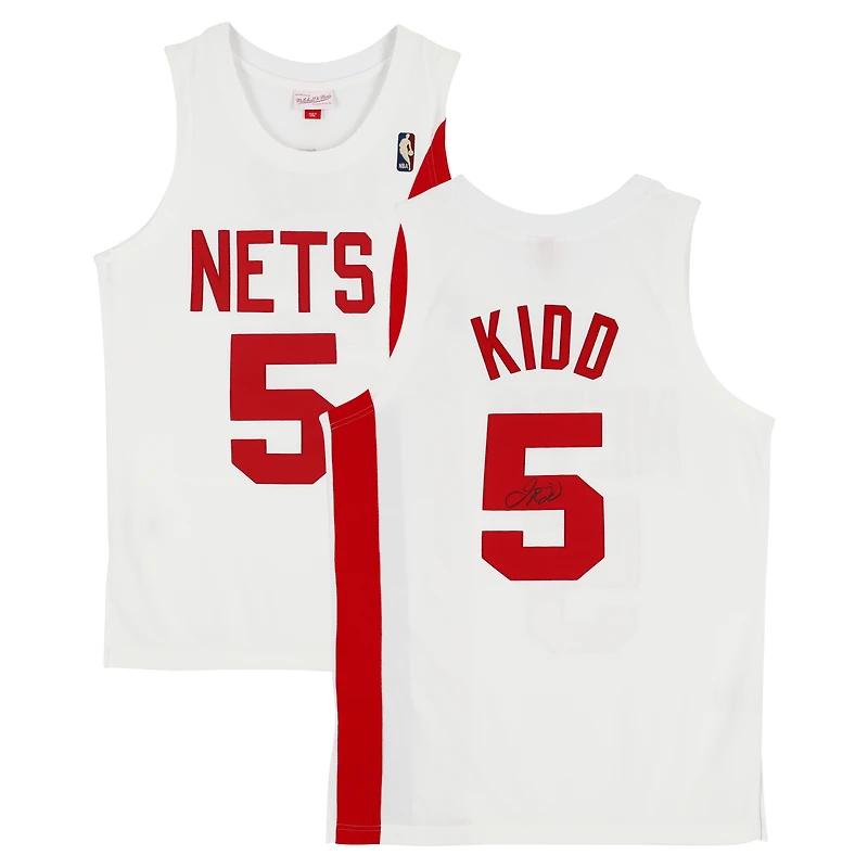 Jason Kidd New Jersey Nets Autographed White Mitchell & Ness 2005-06 Alternate Authentic Jersey