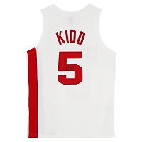 Maillot blanc autographié Mitchell & Ness 2005-06 des New Jersey Nets par Jason Kidd