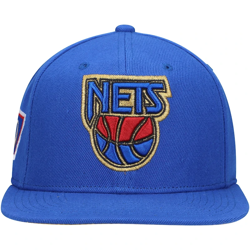 Men's Mitchell & Ness Blue New Jersey Nets 50th Anniversary Snapback Hat