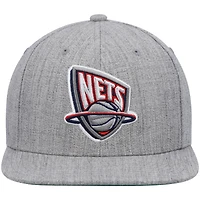 Casquette New Jersey Nets Hardwood Classics Team 2.0 Snapback Mitchell & Ness pour homme, gris chiné
