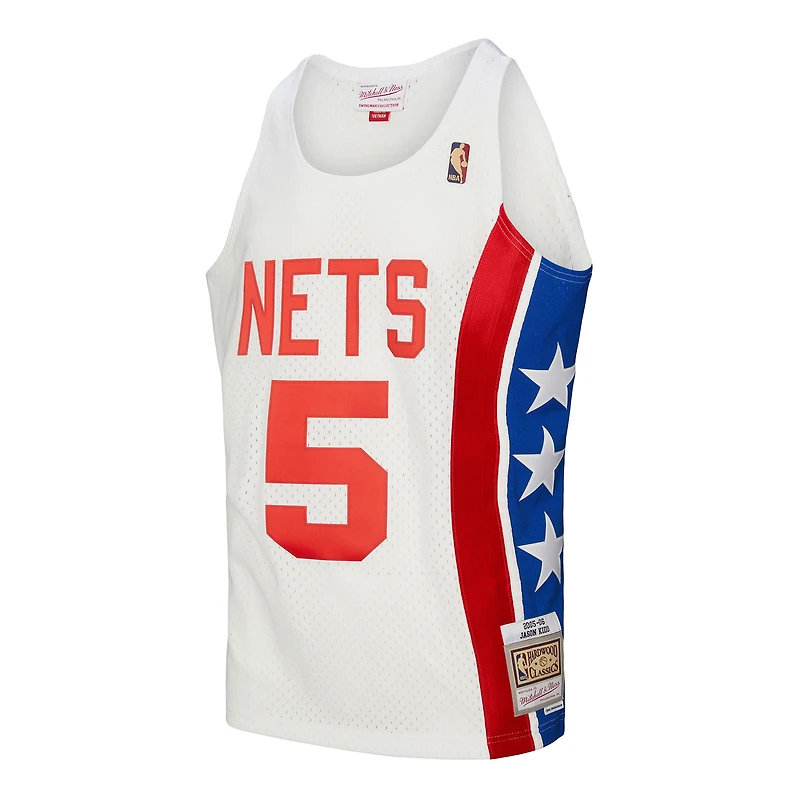 Men's Mitchell & Ness Jason Kidd White New Jersey Nets 2005/06 Hardwood Classics Swingman
