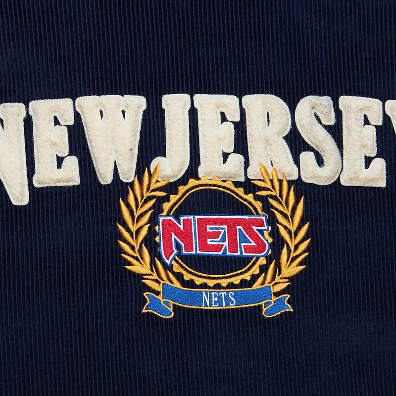 Veste à bouton-pression pour hommes Mitchell & Ness New Jersey Nets Hardwood Classics Coaches