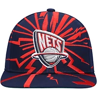 Men's Mitchell & Ness Navy New Jersey Nets Hardwood Classics Earthquake Snapback Hat