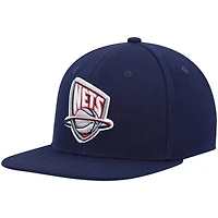 Men's Mitchell & Ness Navy New Jersey Nets Hardwood Classics Team Ground 2.0 Snapback Hat