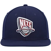 Men's Mitchell & Ness Navy New Jersey Nets Hardwood Classics Team Ground 2.0 Snapback Hat