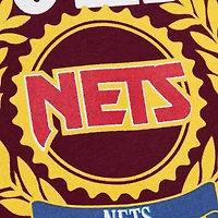 T-shirt à manches longues pour hommes Mitchell & Ness New Jersey Nets Hardwood Classics Ivy League rouge