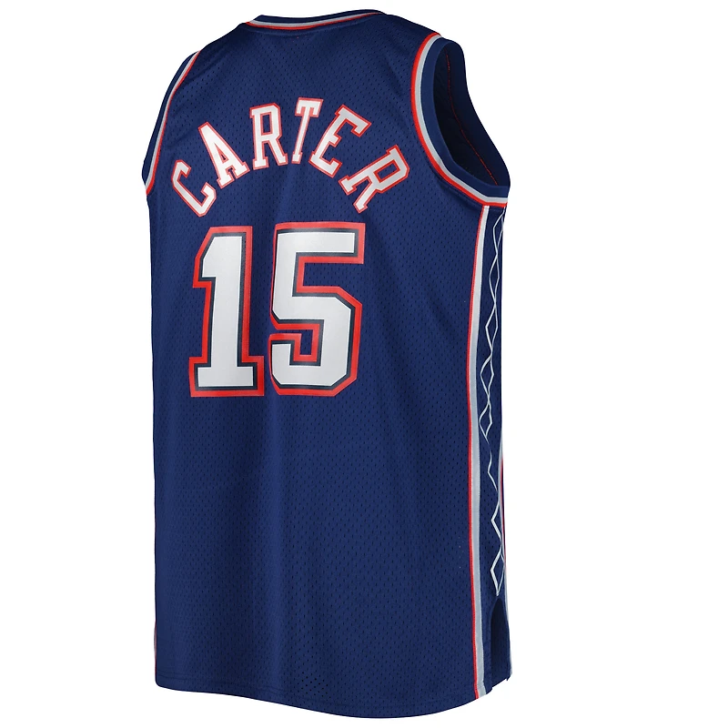 Maillot Swingman Mitchell & Ness Vince Carter bleu marine New Jersey Nets Big Tall Hardwood Classics 2006/07 pour homme