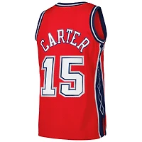 Maillot Swingman Mitchell & Ness Vince Carter rouge New Jersey Nets 2006/07 Hardwood Classics pour hommes