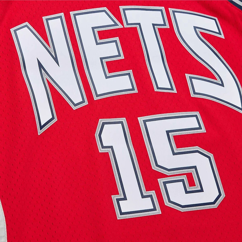 Maillot Swingman Mitchell & Ness Vince Carter rouge New Jersey Nets 2006/07 Hardwood Classics pour hommes