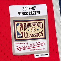 Maillot Swingman Mitchell & Ness Vince Carter rouge New Jersey Nets 2006/07 Hardwood Classics pour hommes