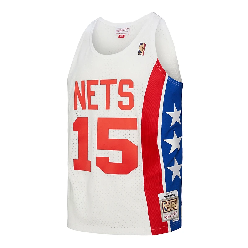 Men's Mitchell & Ness Vince Carter White New Jersey Nets 2005/06 Hardwood Classics Swingman