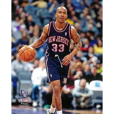 Photographie non signée de Stephon Marbury, New Jersey Nets, Hardwood Classics Dribble