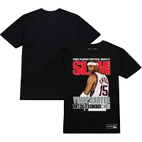 T-shirt unisexe Mitchell & Ness Vince Carter noir New Jersey Nets « Don't Call It A Comeback SLAM Cover »
