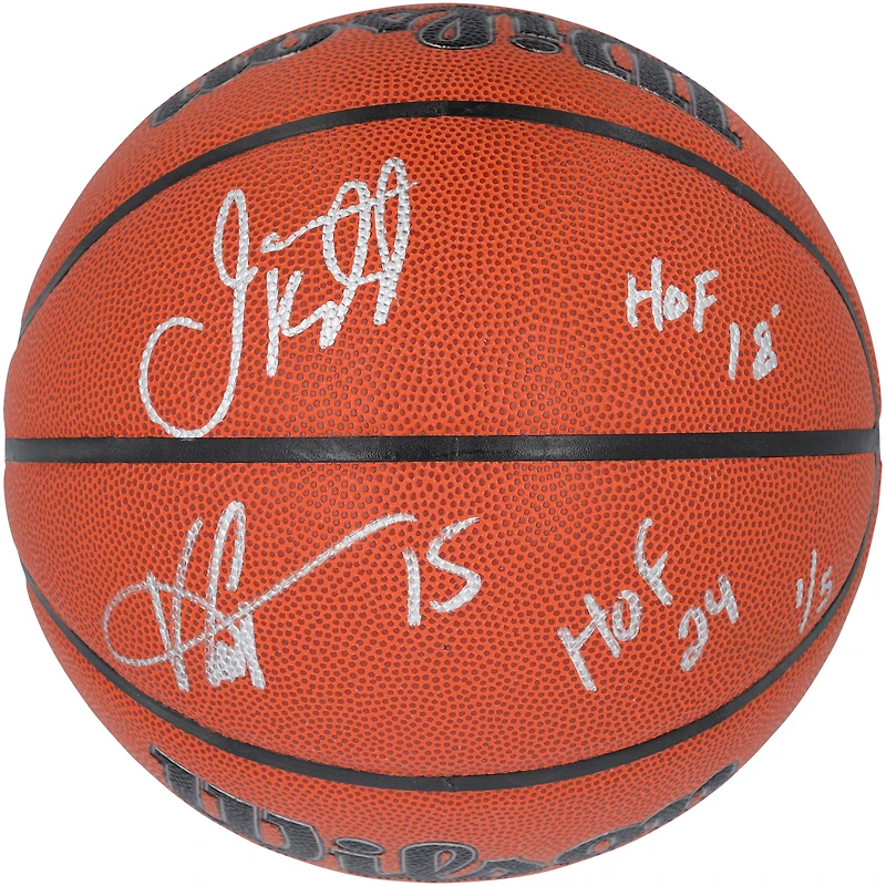 Vince Carter & Jason Kidd New Jersey Nets Autographed Wilson Authentic Series Indoor/Outdoor Basketball with Hall of Fame Inscriptions - Limited Edition #1/5